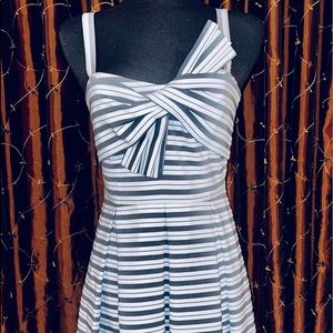 New  1901 Fit Flare Summer Summer Dress Gray/Wht No Tag Sz 8